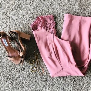 Lulus Blush Pink Lace Bodycon Dress
